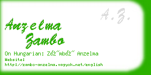 anzelma zambo business card